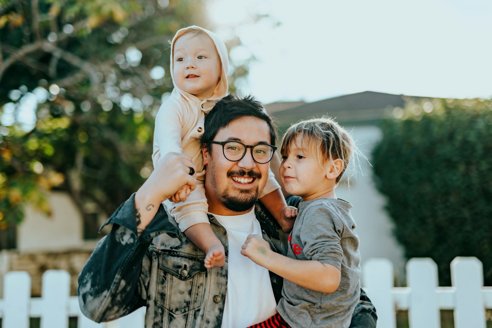 A family holding their U.S. documents